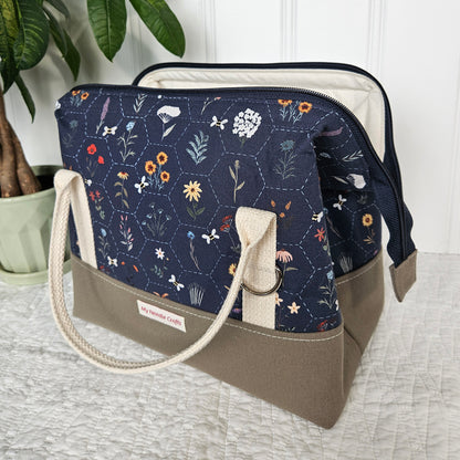 Wildflower Hexi print Knit Night Project Bag