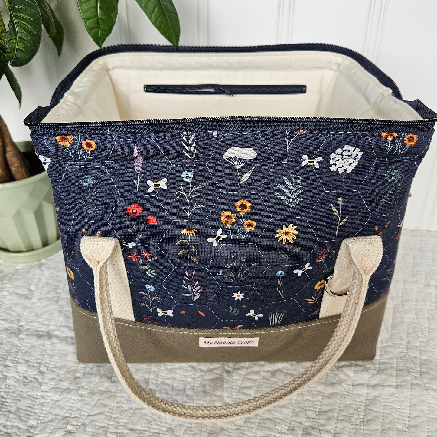 Wildflower Hexi print Knit Night Project Bag
