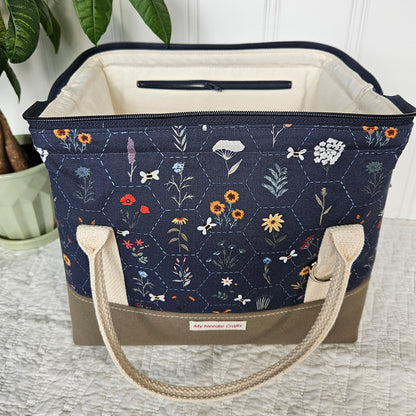Wildflower Hexi print Knit Night Project Bag