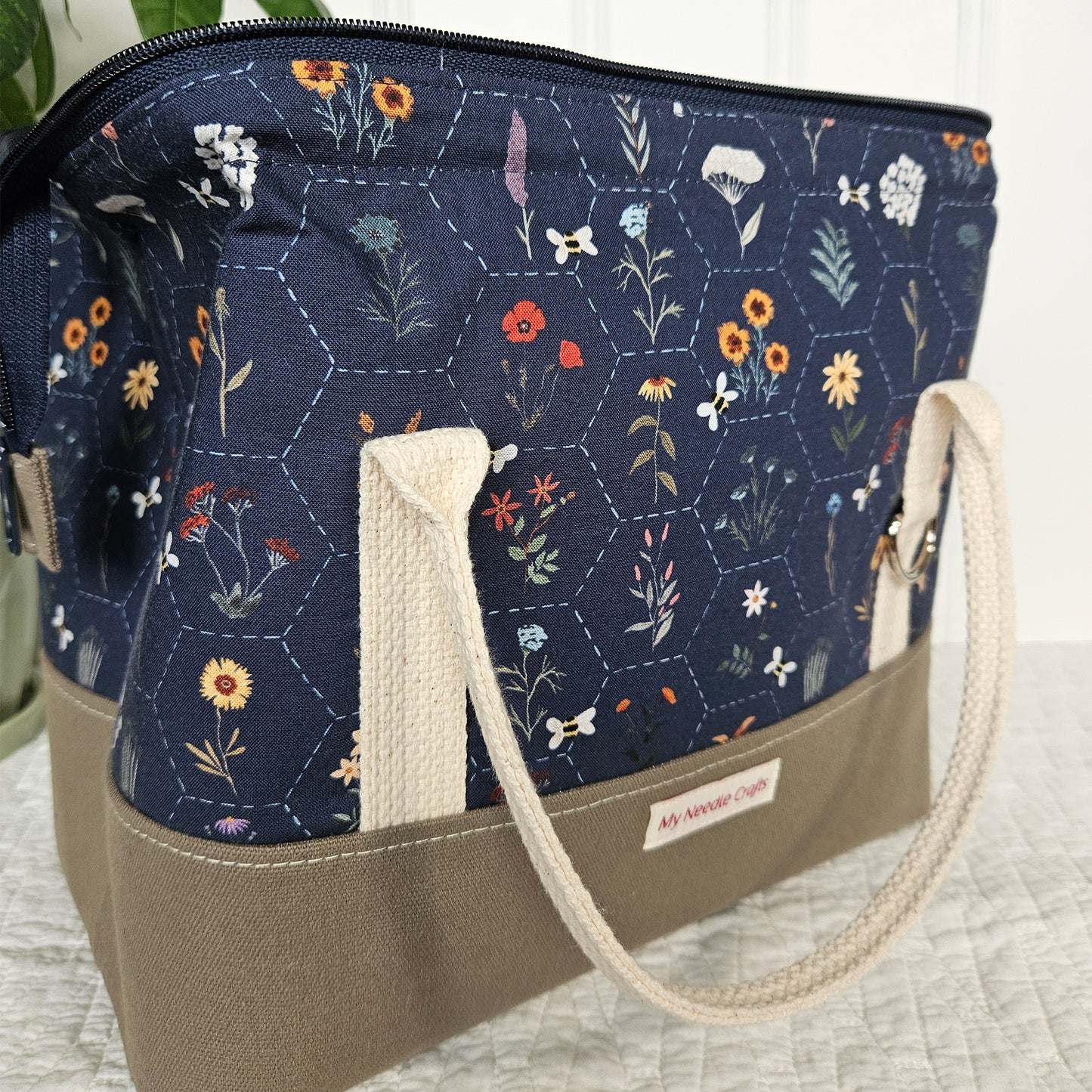 Wildflower Hexi print Knit Night Project Bag