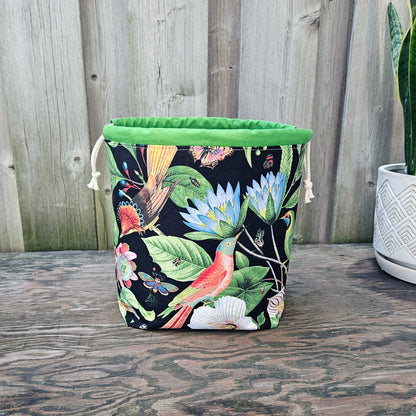 Tropical Bird Print Divided Shawl Size Bag