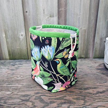 Tropical Bird Print Divided Shawl Size Bag