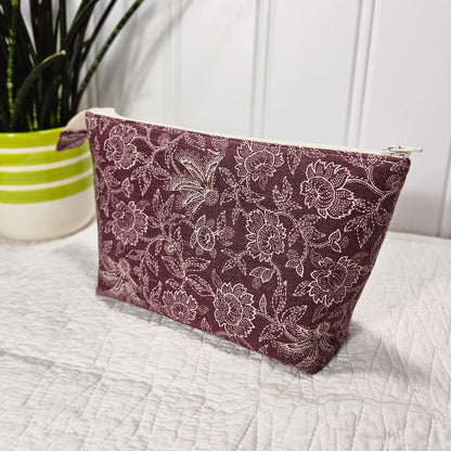 Burgundy Floral print Interchangeable Needle Organizer