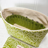 Green Leaves print Interchangeable Needle Organizer