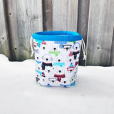 Winter Wear Polar Bears Print Divided Sock Size Knitting Bag