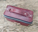 Zip and Go  Pouch in Deep Red Vinyl