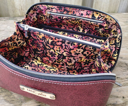 SM Zip and Go  Notion Pouch in Deep Red Vinyl