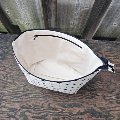 Black Stars print Shawl Size Wedge Bag