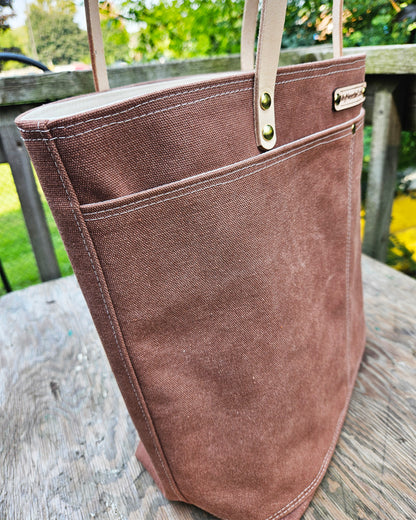 Canvas Tote in Tortoise Shell