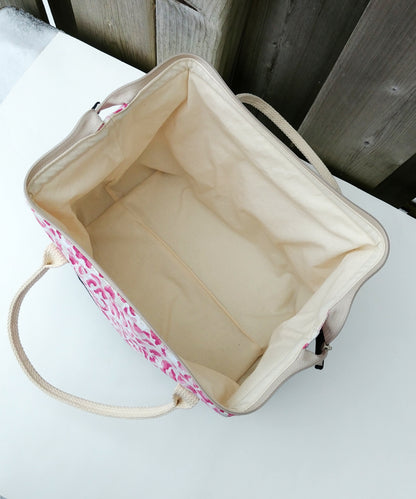 Pink Animal Print Knit Night Project Bag
