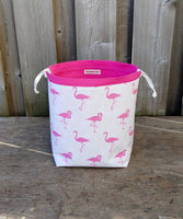 Pink Flamingos Print Shawl Divided Shawl Size Bag