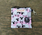 Sheep on pink Mini Pouch