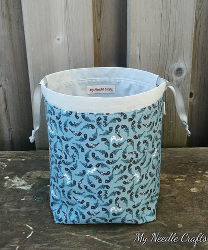 Smokin' Pistols Print Divided Sock Size Knitting Bag