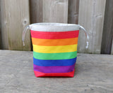 Pride Rainbow Print Divided Sock Size Knitting Bag