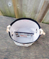 Love My Dog Print Divided Sock Size Knitting Bag