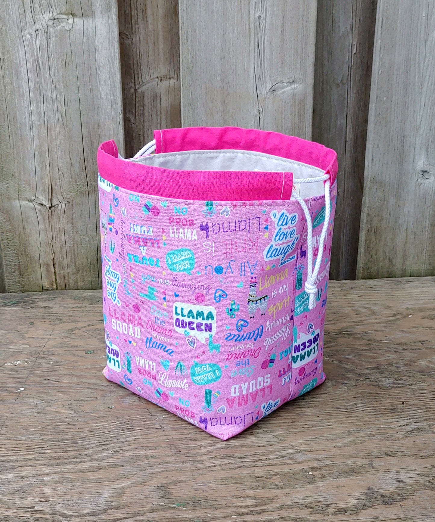 Llama Quotes Print Divided Sock Size Knitting Bag