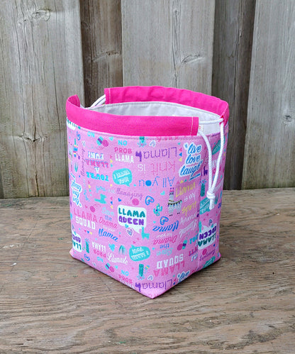 Llama Quotes Print Divided Sock Size Knitting Bag
