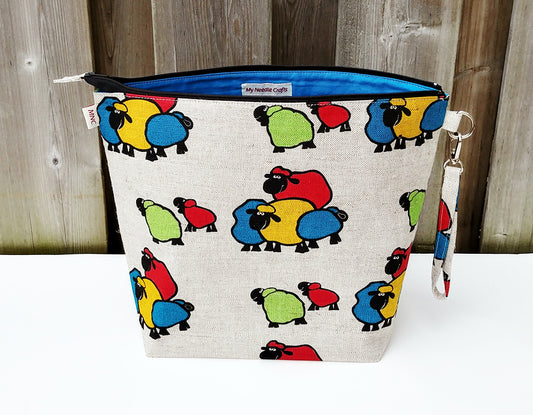 Colourful Sheep print Shawl Size Wedge Bag