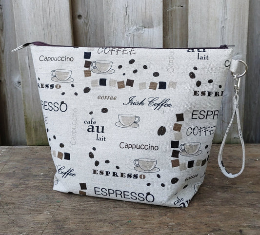 Coffee Print Shawl Size Wedge Bag