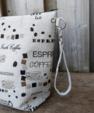 Coffee Print Shawl Size Wedge Bag