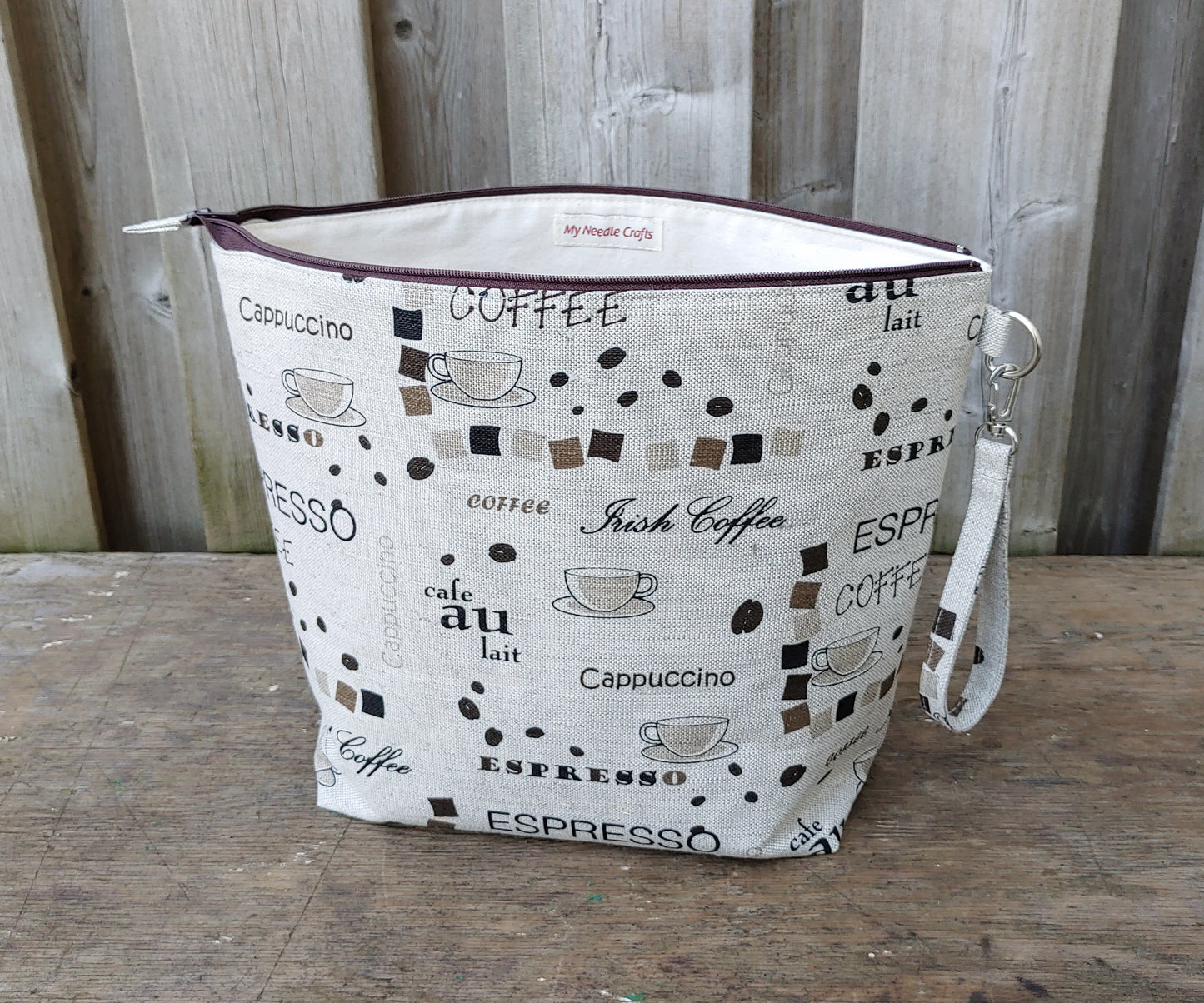 Coffee Print Shawl Size Wedge Bag
