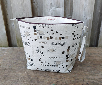 Coffee Print Shawl Size Wedge Bag