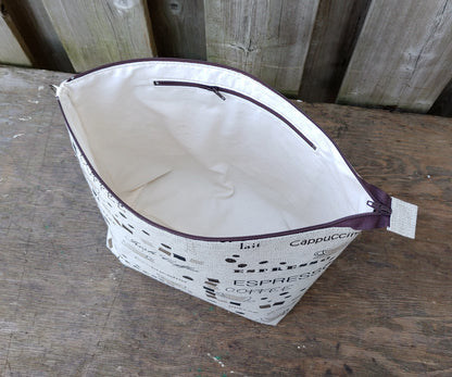 Coffee Print Shawl Size Wedge Bag