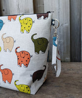 Elephant Print Shawl Size Wedge Bag