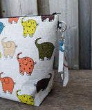Elephant Print Shawl Size Wedge Bag