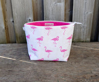 Flamingo Print Sock Size Wedge Bag
