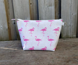 Flamingo Print Sock Size Wedge Bag