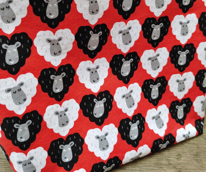 I Love Ewe Print Sock Size Wedge Bag