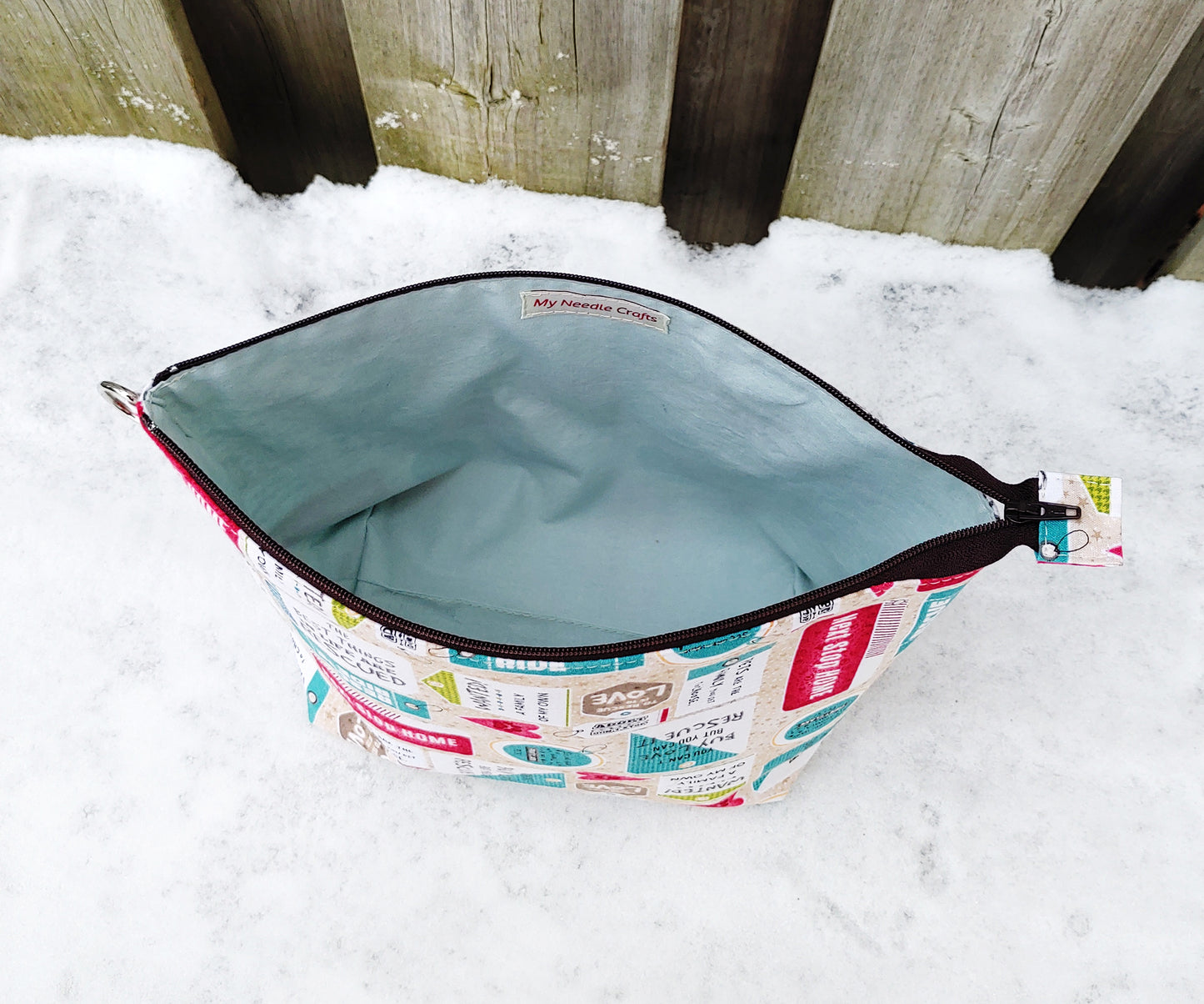 Rescue Pet Print Sock Size Wedge Bag