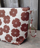Rust Flowers print Shawl Size Wedge Bag